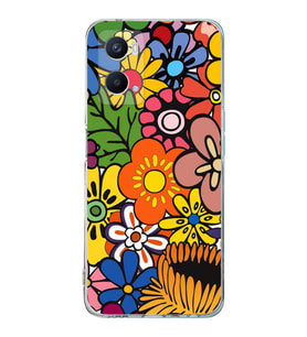 PrintiFy Oppo A96 4G ile Uyumlu Retro Color 2  Kamera Korumalı Şeffaf  Kılıf