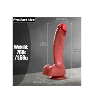 Ultra Yumuşak Çift Katmanlı Mavi Damarlı Büyük Boy Realistik Yapay Penis