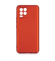 Realme 8 Kılıf Kamera Çıkıntılı Soft Silikon (Kırmızı)