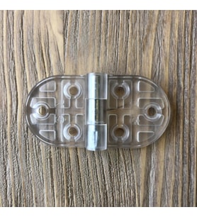 Plastik Oval Menteşe 7cm - 2 Adet Şeffaf (Çok Renkli)