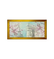 Manzara Temalı Kanvas Tablo 80 x 110 cm Gold Çerçeve