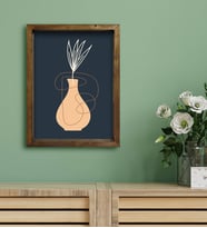 BK Gift Otel Odası Konseptli Doğal Masif Ahşap Çerçeveli Tablo 30x40cm-10