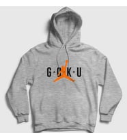 Presmono Unisex Gri Air Goku Anime Dragon Ball Kapüşonlu Sweatshirt 235749tt (Gri)