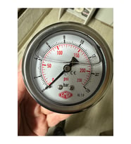 0-16 Bar Çap Ø52 Mm Arkadan Bağlantılı Gliserinli Manometre