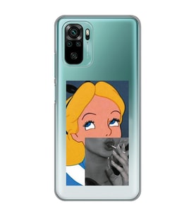 Xiaomi Redmi Note 10 / Note 10S Uyumlu Alice Tasarımlı Şeffaf Telefon Kılıfı