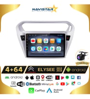 Citroen Elysee 4GB + 64GB Kablosuz Carplay 2013-2018 Android 13 Navigasyon Multimedya Sistemi