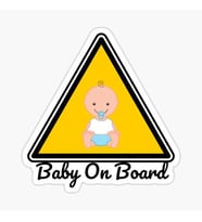 Arabada Bebek Var Sticker oto Yapıştırma Etiket 18cm MD5