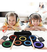 Magicvoice G3002R 7 Ped Gökkuşağı Renkli Elektronik Roll Up Davul Kiti