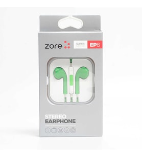 Zore EP6 Süper Seri 3.5mm Kulaklık (Açık Yeşil)