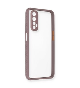 Realme 7 Kılıf Miami Şeffaf Silikon - Açık Mor
