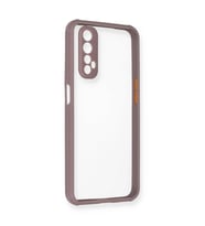 Realme 7 Kılıf Miami Şeffaf Silikon - Açık Mor