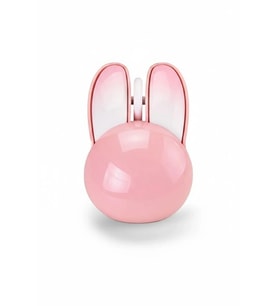 Tavşan figürlü Kablosuz Mouse pil Dahil Etiket Hediyeli pembe