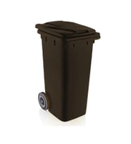 Omnipazar SY-6505 Tekerlekli Kapaklı Plastik Çöp Konteyneri 120 lt (Siyah)