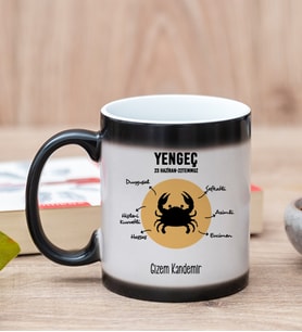 Kişiye Özel Yengeç Burcuna Hediye Sihirli Kupa Bardak