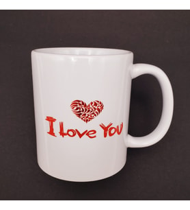 I Love You Baskılı Bardak