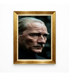 Tablore Atatürk Karizmatik Bakış Sanatsal Portre Çerçeveli Tablo