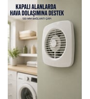 Banyo WC Mutfak Aspiratörü 16 W 120 mm Havalandırma ve Hava Tahliye Fanı