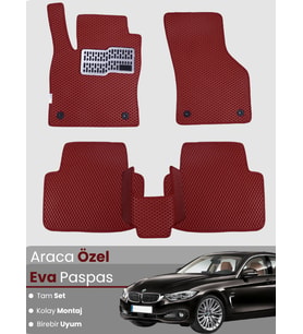 BMW 4 SERİSİ F36 GRANCOUPE (2014-2020) Uyumlu EVA Paspas Tam Set–Araca Özel,Su Geçirmez
