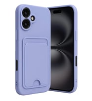 iPhone 16 Kılıf Kelvin Kartvizitli Silikon - Lila
