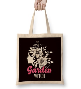 Garden Witch Gardener Plants Flowers Gardening Landscaper Bez Çanta Uzun Saplı