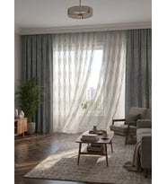 NİVEMESHOME BADE 7150 BAMBU GRİ 1/2,5 PİLELİ TÜL PERDE APM