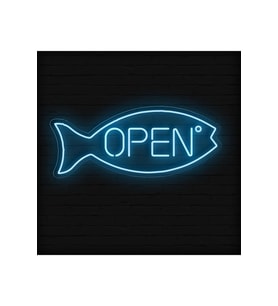 OPEN Yazılı ve Şekilli Neon Tabela