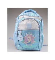 Smiggle Elsa gümüş simli lilamsı mavi sırt okul çantası