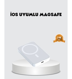 MagSafe Uyumlu Kablosuz Batarya – 27W Hızlı Şarj Destekli Kompakt Güç Bankası