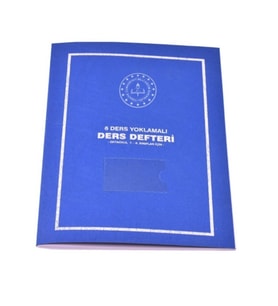 Ders Defteri 6 Ders Yoklamalı Plastik Kapak Farklı Renkler