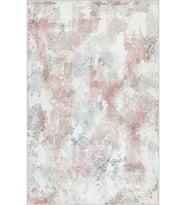 Eliana Home Baskılı, Yıkanabilir Kaymaz Taban Salon Halısı LNA0777 100x150 cm (Pembe)