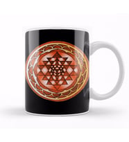 Sri Yantra Mandala Kupa Bardak Porselen