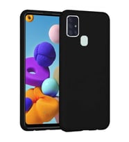 Samsung Galaxy A21S İçi Kadife Silikon Kılıf Siyah