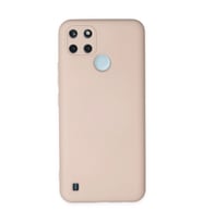 Realme C25y Kılıf Nano İçi Kadife Silikon - Pudra