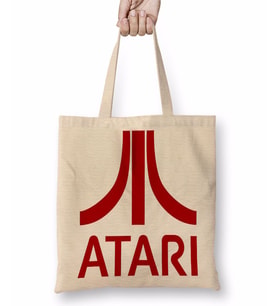 Atari Logo Oyun Game Over Atari Bez Çanta Uzun Saplı
