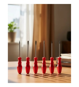 Mey İthalat® Düz ve Yıldız Başlıklı 7li Tornavida Seti Ergonomik Tutma