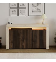 İnarch Dizayn Batı LED Işıklı Konsol – Modern 4 Kapaklı TV Konsolu - Tv Ünitesi