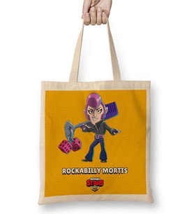 Brawl Stars Rockabılly Mortıs Bez Çanta Uzun Saplı