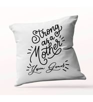 Kişiye Özel Strong as a Mother Beyaz Kare Yastık