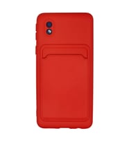 Samsung Galaxy A01 Core Kılıf Kelvin Kartvizitli Silikon - Kırmızı