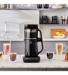 Karaca Çaysever Robotea Pro Quartz 4 in 1 Konuşan Çay Makinesi Black Copper