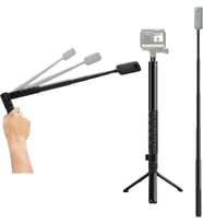 360° Dönebilen Bullet Time Kamera Tutucu, Mini Masa Tripodu, Çift 1/4 Vida Alüminyum Gövde Taşınabilir Stabil Stand Insta360 X3, X2, X4, X5, ONE RS, GO 3, One X ile Uyumlu (Bullet Bundle)