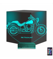 Luvivia Motosiklet Harley Motor Kişiye Özel 3D Lamba - Masa Gece Lambası