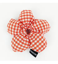 WoodyCord El Yapımı Turuncu Beyaz Pötikareli Pofuduk Scrunchie Toka - Klasik ve Hacimli