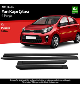 S-Dizayn Kia Picanto ABS Plastik Yan Kapı Koruma Çıtası 2020 Üzeri A+ Kalite