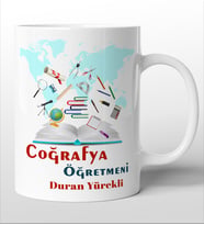 Coğrafya Öğretmenlerine Özel Kişiselleştirilebilir Kupa Bardak.