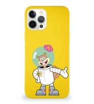 Apple iPhone 12 Pro Max Soft Premier Kapak Sandy Tasarımlı Silikon Kılıf - Sarı (Şeffaf)