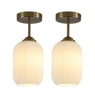 MYLİGHTS İKİ ADET FİYATIDIR RUSTİK VİNTAGE OPAL CAMLI TAVAN PLOFONYER AVİZE 14 cm cap