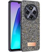 Redmi 14C Bright Simli Kapak - Gümüş