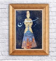 Altın Varaklı  Çerçeveli Paspartulu Tablo ndd1440 (Gold)