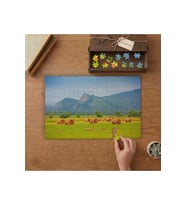 Saman Balyaları - Dağlar - Manzara Tasarımı 240 parça Ahşap Puzzle Ahşap Kutuda MP06020